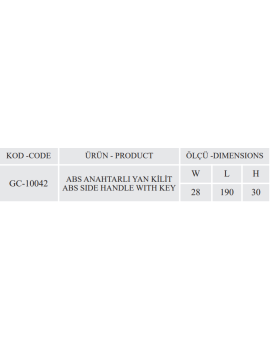 ABS Anahtarlı Yan Kilit